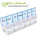 AUVON Weekly Pill Organizer Arthritis Friendly - 7 Day Spring Open Design, Large Compartment - Blue - Buy Online on GoSupps.com
