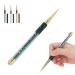 Manicure liner 1 Abbey Nail Strass Picker Dotting Pen Nail Art Diy Decoration Tool For Household Nail Shop (dark green stripes (short cable))