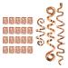 Dirty Braid Hair Clip Hair Accessories Retro Ethnic Style Spiral Snake Shaped Dirty Braid Dreadlock Jewelry Hair Wraps Accessories for Women Girls Braid Decoration (Rose Gold)