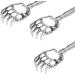 ISCRIO 4 Pcs Telescoping Back Scratchers with Rubber Handles - Black, Blue, Green, Red Colors - Bear Claw Metal Telescopic Hand Massager - Buy Online on GoSupps.com