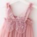 PythJooh Baby Girl Butterfly Wings Tulle Dress - Sleeveless Princess Tutu Dress for Toddler Girls 0-4 Years - Dusty Pink - Buy Online on GoSupps.com