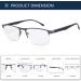 FONHCOO Half-Rim Reading Glasses for Men & Women - Blue Light Filter Visual Aid for Seniors - Gray 1.0x - Buy Online on GoSupps.com