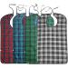 Waterproof Reusable Adult Bibs - 4 Pack with Push Button & Tie for Men Women Seniors & Handicapped - Buy Online on GoSupps.com