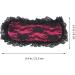 Soft Lace Eye Mask - Adjustable Comfortable Sleep Mask for Travel, Meditation, Shift Work - Red - Buy Online on GoSupps.com
