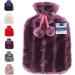 VIROSA Large 2L Hot Water Bottle with Premium Cozy Fluffy Cover - Relief from Back, Neck, and Leg Pain/Cramps (Violet) - Buy Online on GoSupps.com