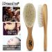 FRCOLOR Men's Beard & Mustache Brush Set - 2pcs Wooden Grooming Tools for Perfect Facial Hair Care - Buy Online on GoSupps.com