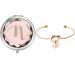 Deutrnew Compact Crystal Pocket Makeup Mirror Letter Mirrors Set Include 1 Letter Mirror 1 Letter Love Knot Bracelets for Bachelorette Party Bridesmaid Proposal Gift Wedding Party Gifts.(Champagne N)