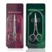 Campumer Nose Hair Scissors (Rounded Tip) & Beard Scissors - Safety Blunt-tip Facial Hair Scissors for Nose Hair Moustache and Beard Eyebrows Eyelashes Ear Hair CP-061-UK-A