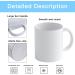 NAMAII 11oz White Sublimation Mugs with Box - Set of 12 | DIY Ceramic Blank Mugs for Custom Printing - Perfect for Cappuccino, Latte, and Cocoa - Buy Online on GoSupps.com