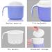 BUZAI Denture Bath Box Cup with Strainer - Large Capacity Denture Case for Soaking Dentures - Blue, 11.8cm x 11.8cm x 9.5cm - Buy Online on GoSupps.com