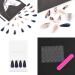 Sethexy Long Matte Stiletto False Nails - Nude Pink & Crystal Black Acrylic Nail Tips | 24 Stiletto Nail Art for Women & Girls - Buy Online on GoSupps.com