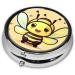 Yellow Beeround Pill Box - 3 Compartment Round Organizer & Portable Travel Solution for Effortless Medication Management - Buy Online on GoSupps.com