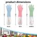 Waterproof Rubber Cleaning Gloves - 3 Pairs, Medium Size, Long Cuff, Flock Lining for Kitchen, Dish Washing and Household Cleaning - Style 4 - Buy Online on GoSupps.com