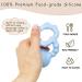 Smarbore Silicone Baby Teething Toy for Babies 0-12 Months - Nude Green Rattle & Teether for Sensory Exploration and Pain Relief - Buy Online on GoSupps.com
