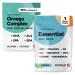 Complement Omega Complex & Essential Multivitamin Bundle Comprehensive Vegan Nutritional Support for Optimal Health and Wellness (30 Servings Each)