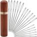 yklbpd 18 Pieces Large Eye Sewing Needles, Handmade Yarn Knitting Needles, Sewing Sharp Needles, Stainless Steel Embroidery Thread Needle Leather Needle Tapestry Needle