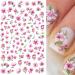 Doneace Flower Nail Art Stickers - Colorful Cherry Blossoms 3D Decals for Acrylic Nails - 8 Sheets Spring Floral Transfer Decals - Summer Nail Decorations - Buy Online on GoSupps.com