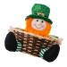 Mikinona Basket Irish Day Candy Basket Storage Shelving Storage Shelves Candies Party Favors Holder Household Trick 20.00X18.00X9.00CM Picture 1