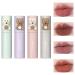 KOMEDO 4PCS Mist Matte Velvet Lipstick  Waterproof Long Lasting Lip Gloss  Non Stick Cup Easy Coloring Liquid Lipstick Cute Bear Beauty Makeup Cute Velvet Face Lip Mud Matte Lip Glaze