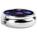 Purple Flower Round Pill Box - 3 Compartment Mini Portable Travel Medicine Organizer for Vitamins & Tablets - Buy Online on GoSupps.com