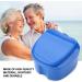 Buy Dark Blue Dental Prostheses Container Cup Box Ideal for School Trips Train & Outdoor Use | Secure Prosthesis Storage with Filter Screen - Buy Online on GoSupps.com