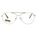 SA106 Mens Metal Rim Officer Pilot Multi 3 Power Focus Progressive Reading Glasses Gold 3.0 x