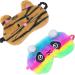 2 Pack Cute Animal Sleep Mask for Girls Cute Cartoon Panda Cat Soft Plush Blindfold Sleep Masks Eye Cover for Women Girls Travel Nap Night Sleeping