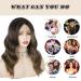 Lativ Ombre Brown Short Bob Wavy Lace Front Wig - Heat Resistant Synthetic Fiber for Daily & Party Wear - Middle Part T Lace Wig for Women - Buy Online on GoSupps.com