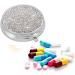 Bling Pill Box - 3 Compartment Medicine Organizer with Rhinestones | Waterproof Silver Pill Case for Vitamins & Supplements - Buy Online on GoSupps.com