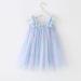 PythJooh Baby Girl Tulle Dress | Sleeveless Butterfly Wings Tutu Princess Dress | 18-24 Months | Starry Blue - Buy Online on GoSupps.com