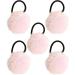 Furry Ball Ponytail Holders Girls' Colorful Pompom Hair Ties - Fashionable Hair Ties for Women And Girls Versatile Ponytail Holders for Dating Parties light pink - Buy Online on GoSupps.com