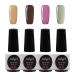 JOLIGEL 4Pcs Gel Nail Polish Set Starter Kit 7.3ml Soak Off for Nail Art Design UV LED Manicure Semi Permanent Long Lasting Mirror Finish Non-Toxic Resin 007 Multi-coloured Spring Series