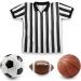 Crown Sporting Goods Men's Official Referee Jersey - Black & White Stripe, Pro-Style Uniform for Basketball, Football, Soccer - Size Medium - Buy Online on GoSupps.com