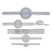 Medical measurement lineal 6-part joint measuring lineal orthopedic finger and limb joints spine linal body-goniometer set