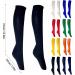 Men's Compression Socks for Hiking Running & Sports | Black & Orange Long Knee-High Football & Rugby Socks - Buy Online on GoSupps.com