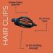 KAXI Laydown 2.0 Hair Clip Claw - Strong Clip Teeth | Ideal for Thick & Thin Hair | 7 Color Options (Dark Brown) - Buy Online on GoSupps.com