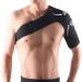 Breathable Neoprene Shoulder Brace Support with Pressure Pad - Adjustable Right Side Strap for Injury & Sports | International Shipping - Buy Online on GoSupps.com