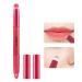 Double Ended Makeup Brush Double-Ended Round Tip Lipstick Brush Makeup Brush Tool with Lid for Liquid Cream Foundation Concealer Powder Hondony Red