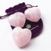 Polar Jade Puffy Heart Set - Hand-Carved Rose Quartz for Chakra Healing Meditation & Decoration | 3-Piece Set - Buy Online on GoSupps.com