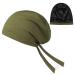 Satin Lined Slouchy Beanie Sleep Cap | Olive Green Satin Bonnet for Curly Hair - Buy Online on GoSupps.com
