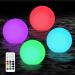 Iwtbnoa 4 pieces of floating pool lighting 16 RGB color change pool night light IP68 waterproof LED pool light with remote control LED mood ball light for children's gift pool