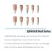 QINGGE Stiletto Press on Nails - French White Flower Design with Rhinestones - Medium Size False Nails for Women - Buy Online on GoSupps.com