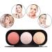 FOCALLURE 3 Types 3 Colors Blush Highlighter Bronzer Palette Contour Shadow Powder Face Mankeup(3) - Buy Online on GoSupps.com