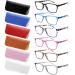 6 Pack Reading Glasses for Women Men Spring Hinge Eyeglasses Blue Light Blocking Anti Eyestrain Computer Readers 6 Mix C1 2.5 x