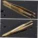 Tweezers Eyelashes Extension Clip Eyebrow Clip Flat Extend medium Golden - Buy Online on GoSupps.com