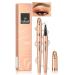 Eyebrow Pencil Liquid Eye Makeup Eyebrow Pencil Waterproof Eyebrow Pencil Micro 4 Tip Waterproof Eyebrow Pencil Women's Natural Eyebrow Pencil (light brown)