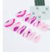 24 Pcs Purple Swirl Coffin Press-On Nails with Glue - Long Matte False Nails for Women and Girls - Buy Online on GoSupps.com
