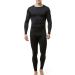 TSLA Men's Thermal Underwear Set - Soft Fleece Lined Long Johns Winter Base Layer - Black, Medium - Buy Online on GoSupps.com