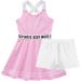 Yeahdor Girls 2-Piece Tennis Golf Dress Set with Shorts and Tank Top - Pink, Size 6 - Buy Online on GoSupps.com