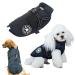 Tineer Pet Winter Coat with Harness for Small Medium Large Dogs Waterproof Fleece Cotton Lined Warm Pet Jacket Costume for Cold Weather (XL Black) XL Black